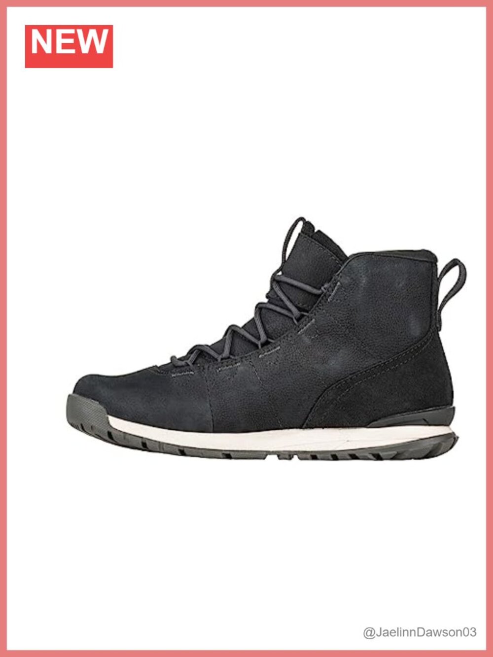 Water Resistant Leather Hiking Boots Lace Up Ankle High